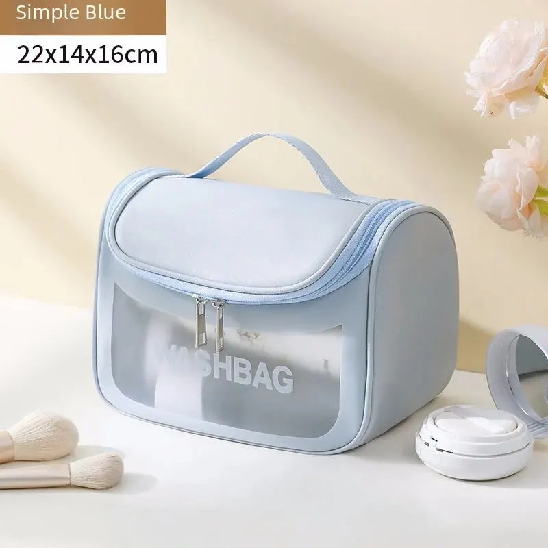 Bolsa de Maquiagem Transparente e Impermeável