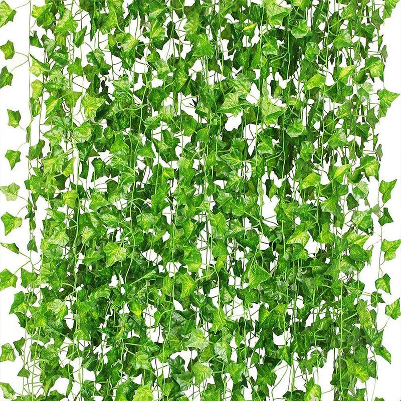 Folhas Hera Artificial Verde para Decoração