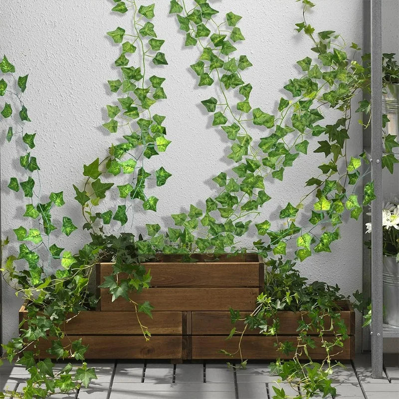 Folhas Hera Artificial Verde para Decoração