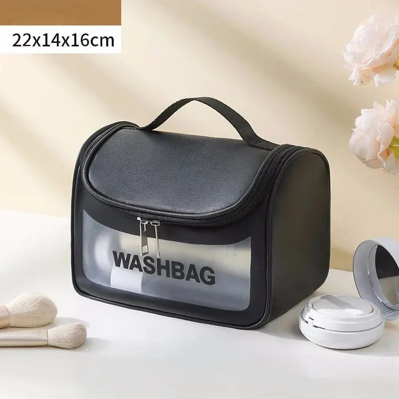 Bolsa de Maquiagem Transparente e Impermeável