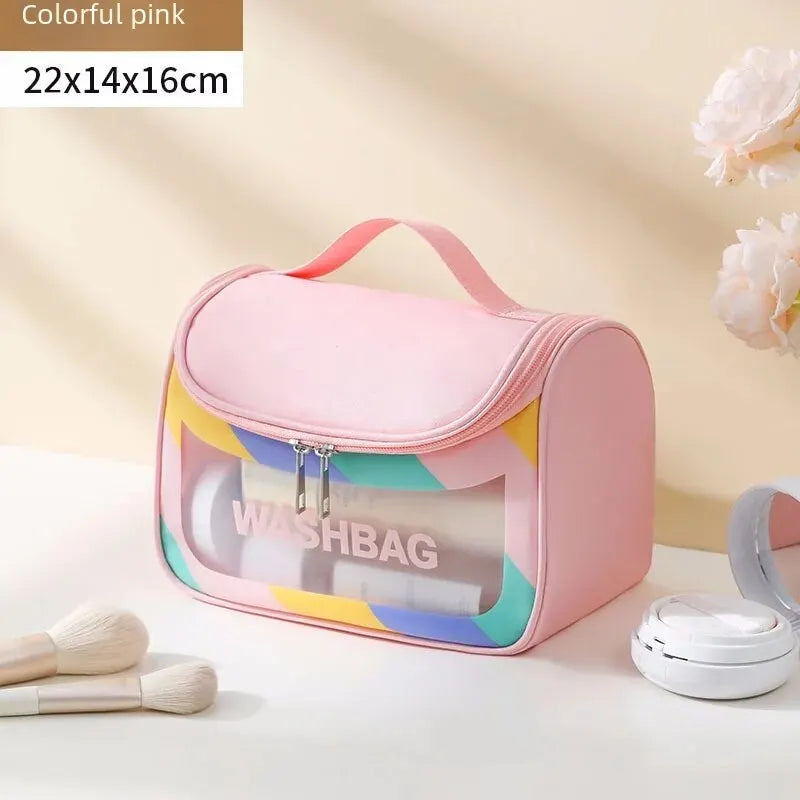 Bolsa de Maquiagem Transparente e Impermeável